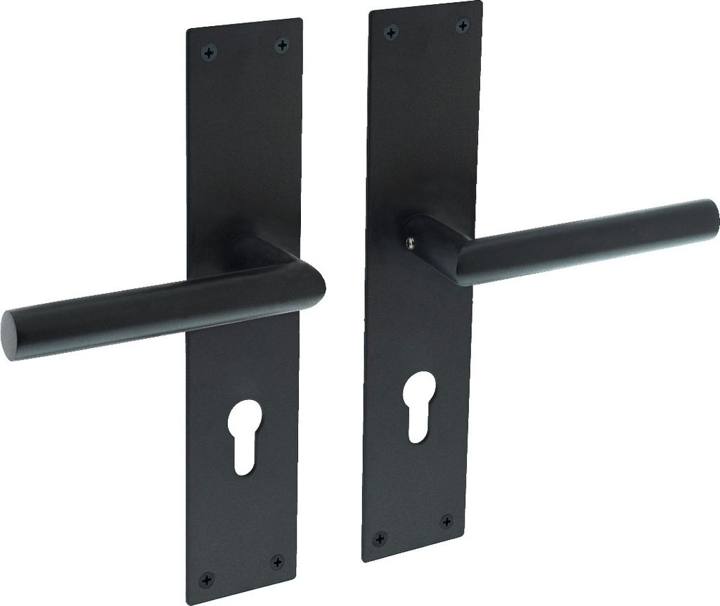 Intersteel Türdrücker Jura auf Schild 250x55x2 mm PZ 72 Produktbild 