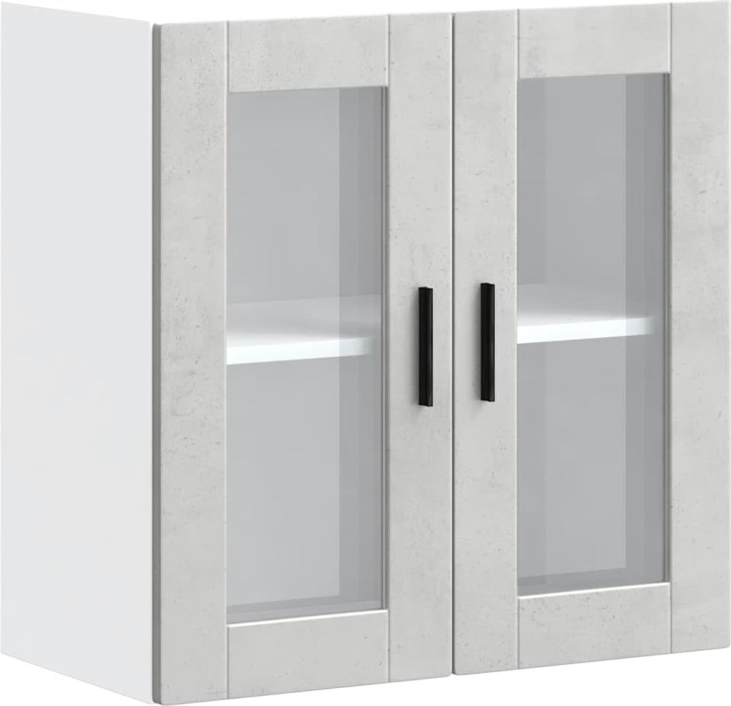 Küchen-Hängeschrank mit Glastür Porto Betongrau