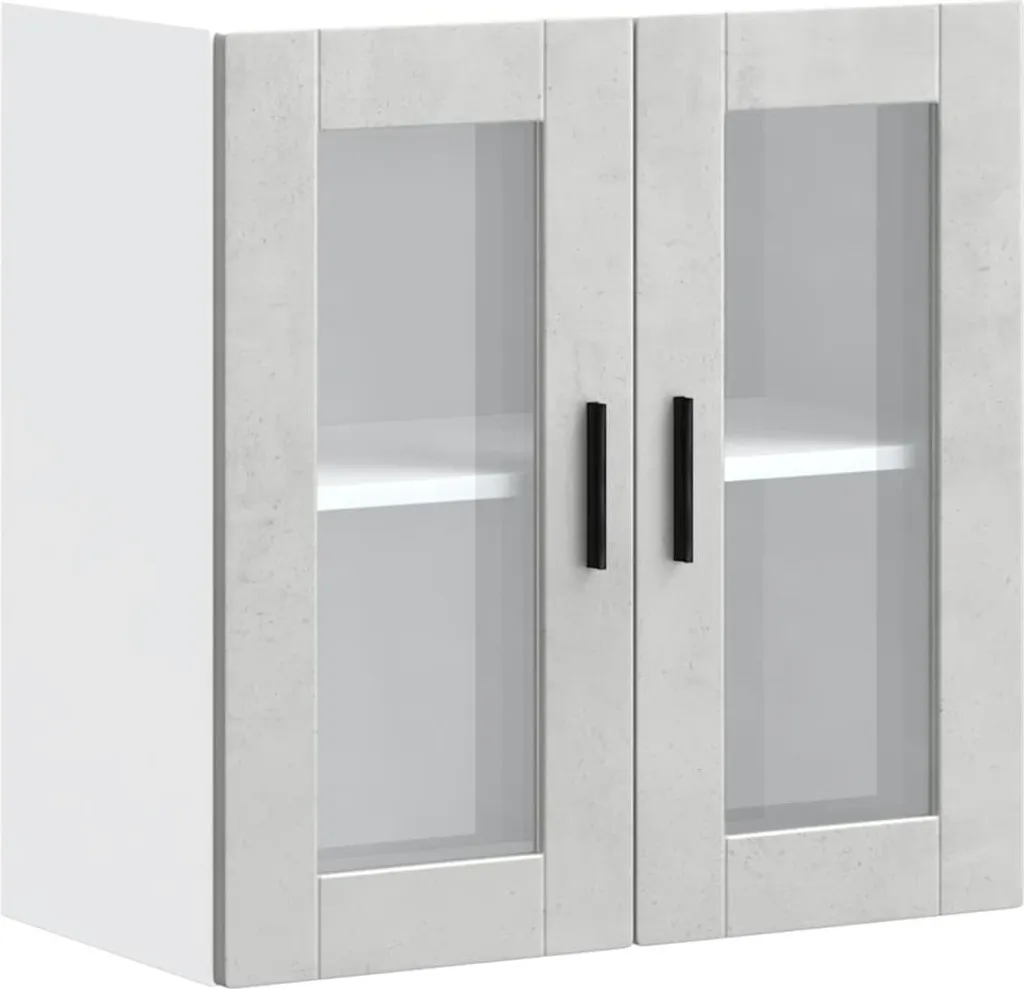 Cucina da Sogno: Pensile SYFAX Grigio Cemento con Anta in Vetro