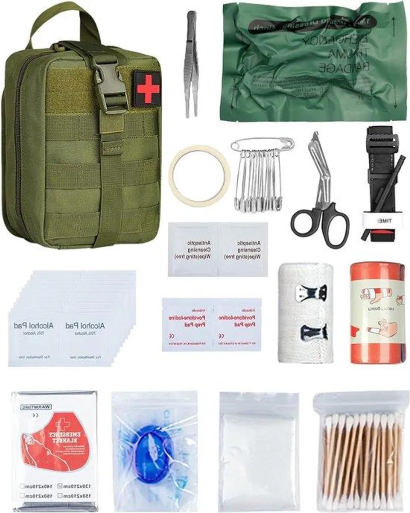 Kit de secours compact de voyage avec étui rigide étanche pour randonnée