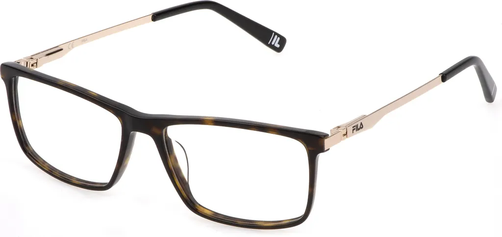 Lunettes Fila VFI296 Rectangulaires Écaille Brillante pour Homme 57mm