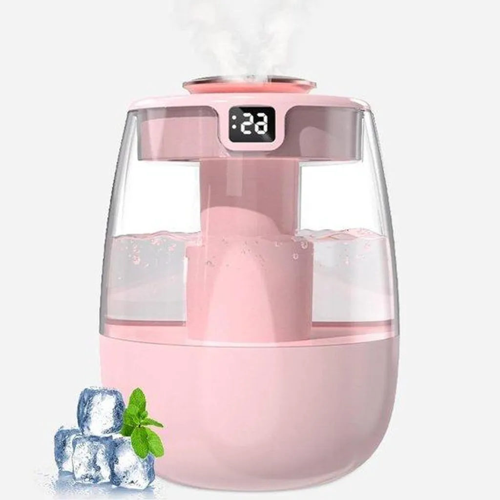Humidificateur Anti Air Sec Rose Silencieux USB avec Écran et Veilleuse
