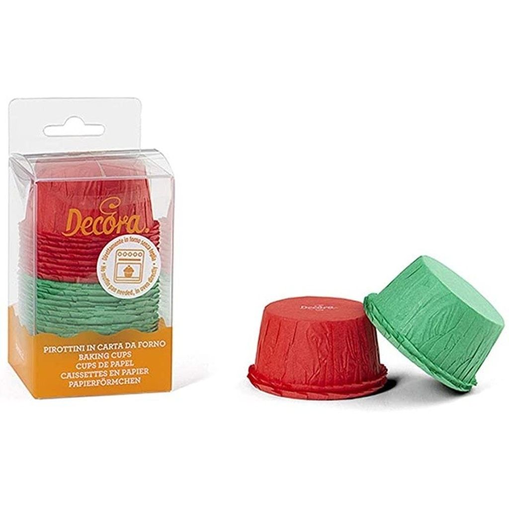 Decora Zerknitterte Muffinschalen, Cupcake-/Muffin-Cups, Rund, 220 °C, Mehrfarbig, Papier, 35 mm