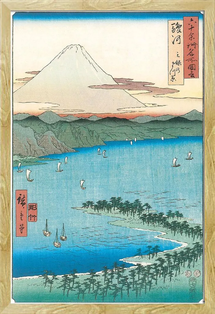Poster Hiroshige Miho Cornice Shinsuke Faggio Vetro Acrilico Design