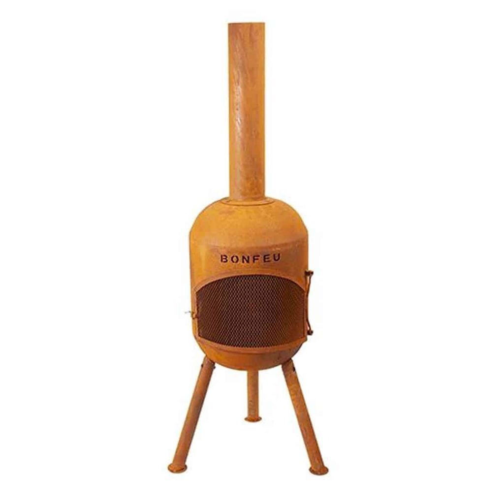 BonFeu Poêles de jardin BONSOLO Corten - Ø 45 cm x H 126 cm Image du produit 