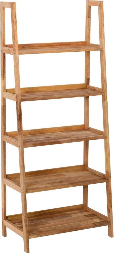 Naturel Home Regal 63 x 149 x 36,4 cm Massivholz matt geölt, Walnussbraun