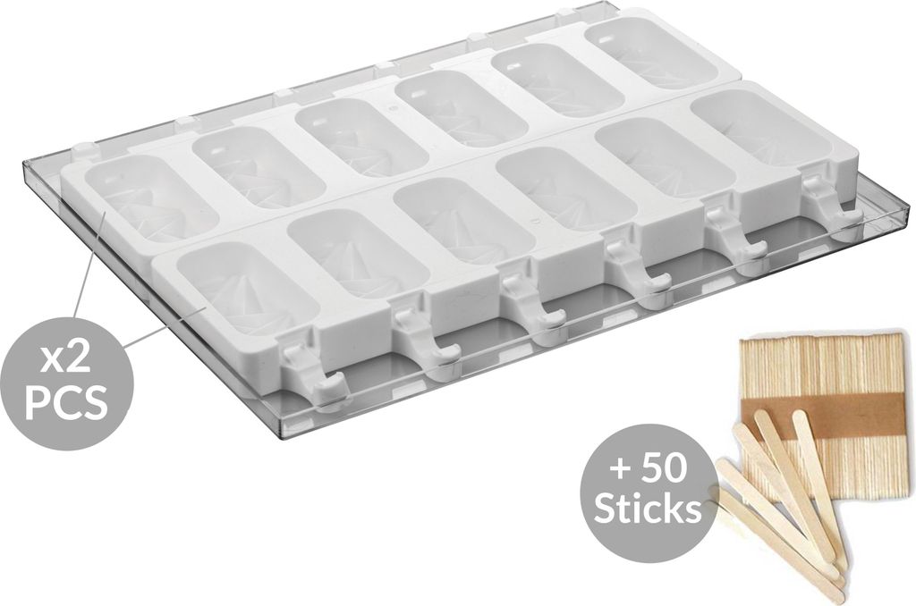 Professionelle Silikonform für Schock-Eis am Stiel