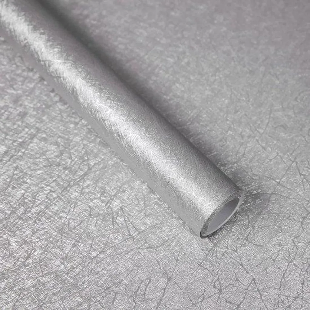 Papier peint adhésif imperméable gris mat 60x500cm pour cuisine et bain