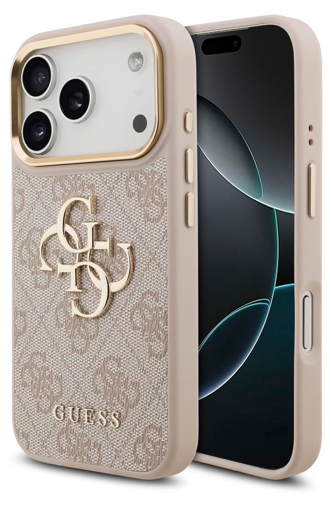 Custodia GUESS per iPhone 17 Pro Logo in metallo Oro Sleeve Immagine del prodotto 