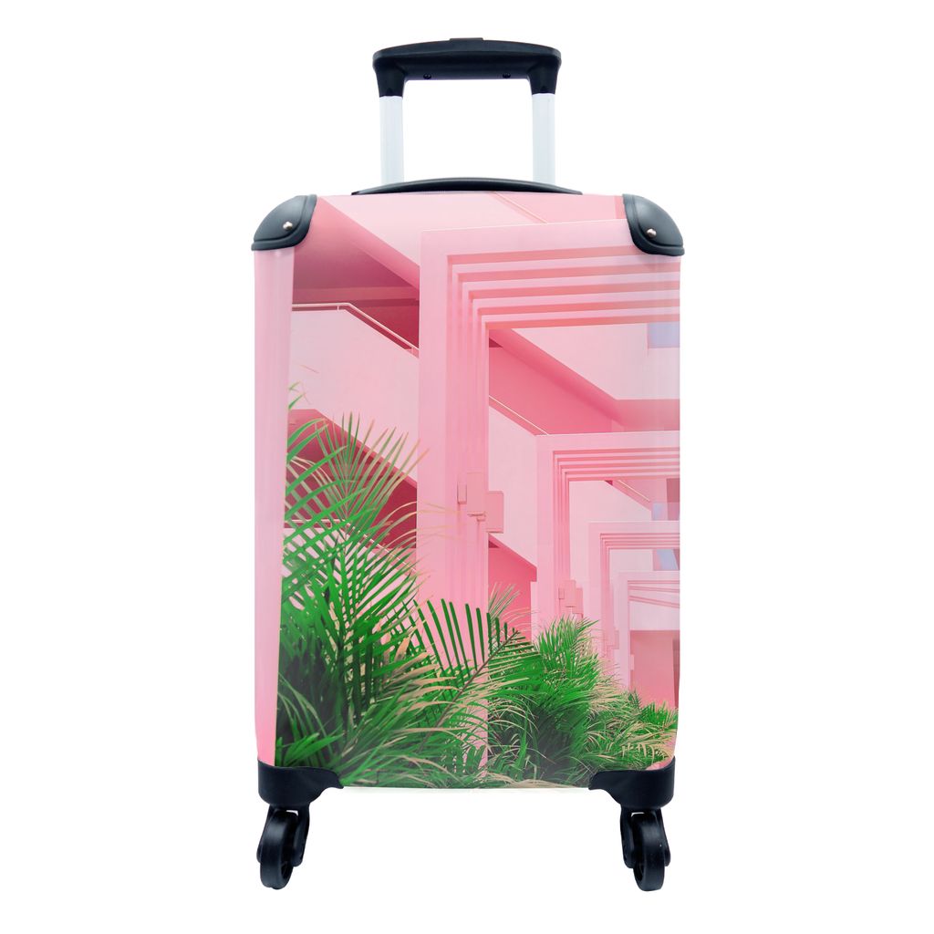 MuchoWow Koffer Handgepäck Trolley Rollkoffer Kleine Reisekoffer mit 4 Rollen - Sommer - Pflanzen - Garten - Cabin Size < 55x40x23 cm & 55x40x20...