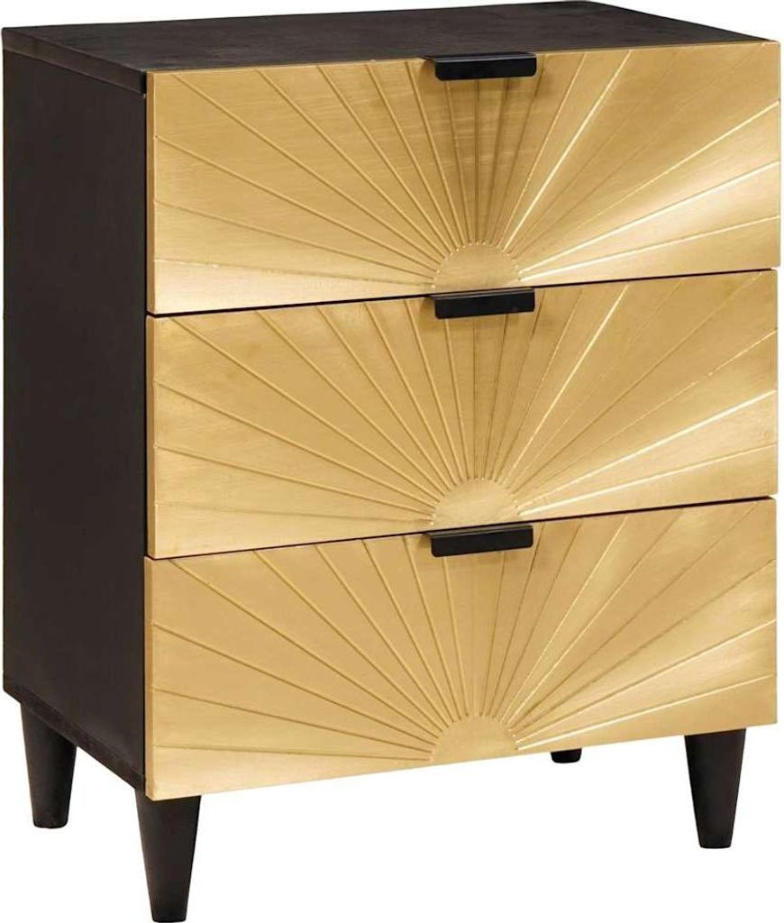 Nachttisch mit Schubladen 50 x 33 x 62 cm Massivholz Mango