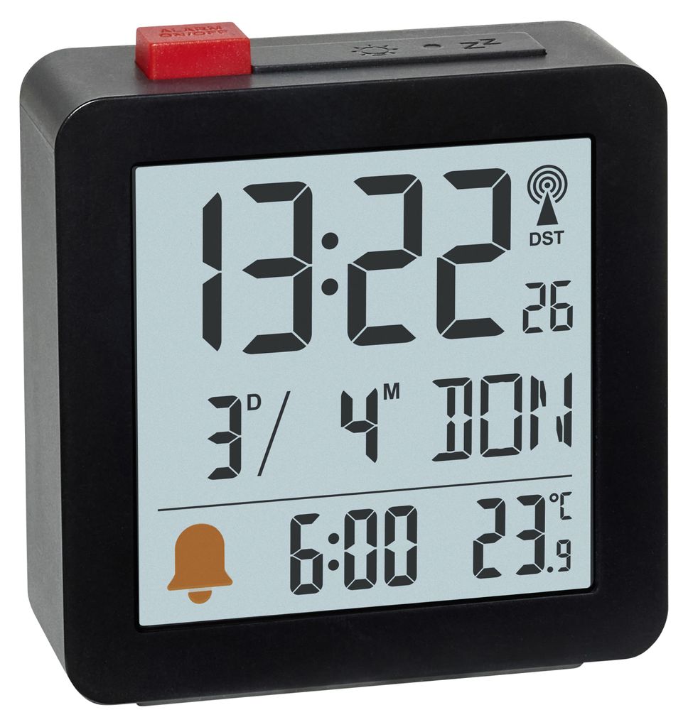 TFA Funkwecker 60.2566.01, mit Temperaturanzeige