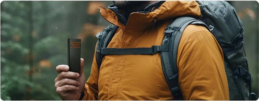 Batterie Nitecore Carbo 10000 Gen 2 Orange en Carbone - Légère et Robuste