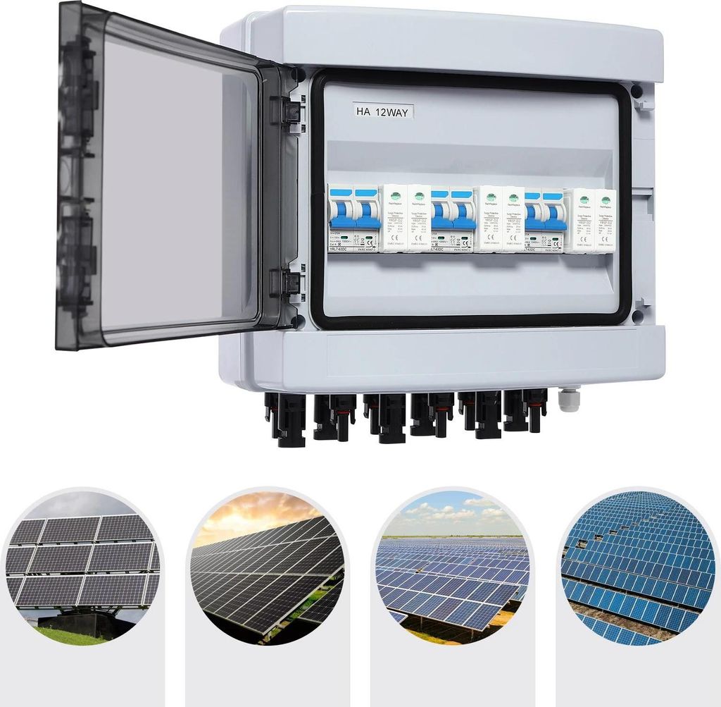 PV-Combiner-Box / String-Sammelbox - DC-Trennschalter mit Leitungsschutzschalter - 40 A - Für Solarmodule