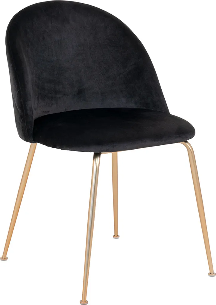 Chaise velours Stina Gold Noir House Collection - Design Chic et Confort