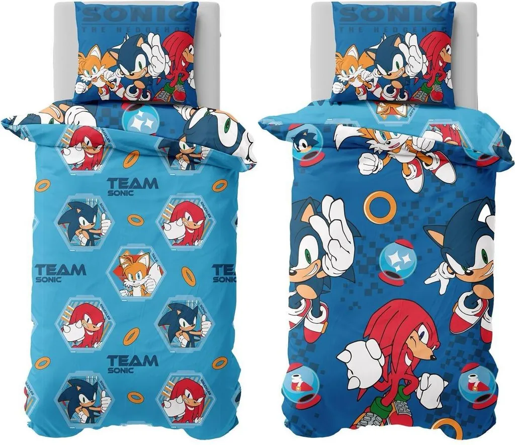 Décoration Chambre Enfant : Parure de Lit Sonic Team Réversible Lit Simple