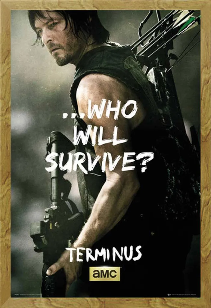 Poster Maxi Daryl Dixon TWD con Cornice Shinsuke Rovere e Acrilico