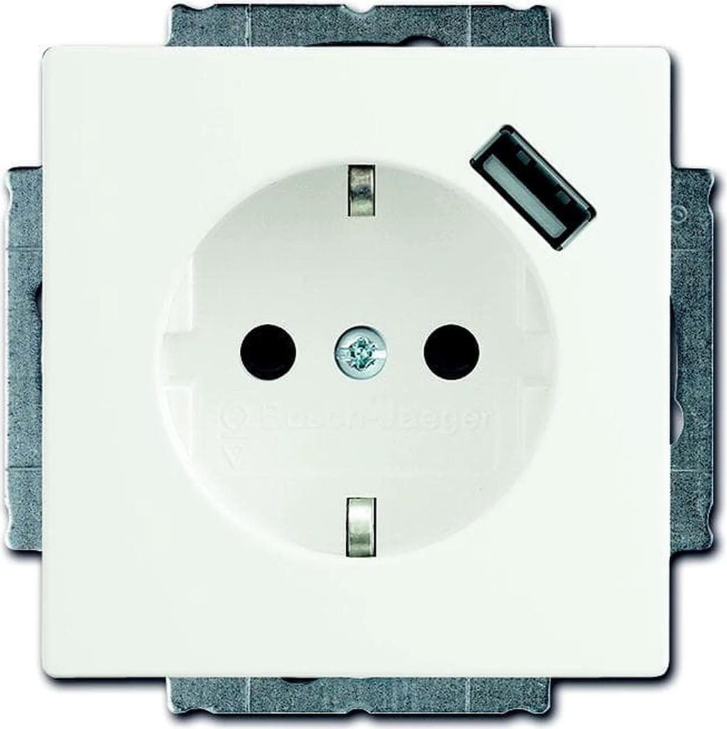 Schuko/USB-Steckdose studioweiß 20 EUCBUSB-84