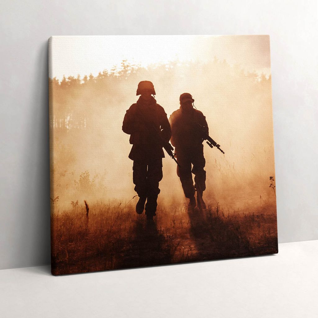 United States Marines – Leinwandbild Wandbild – 60x60 cm – Leinwandbilder – Wandbilder – Schlafzimmer – Flur