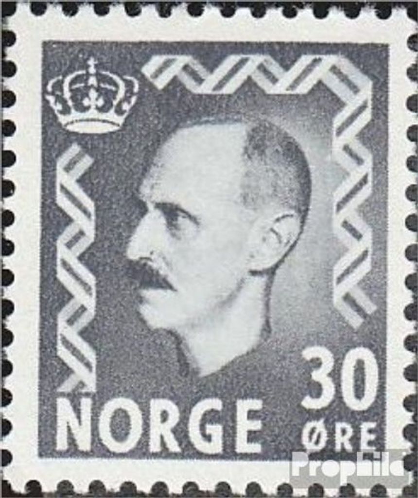Briefmarken Norwegen 1950 Mi 360 postfrisch Freimarken: Posthorn/Haakon