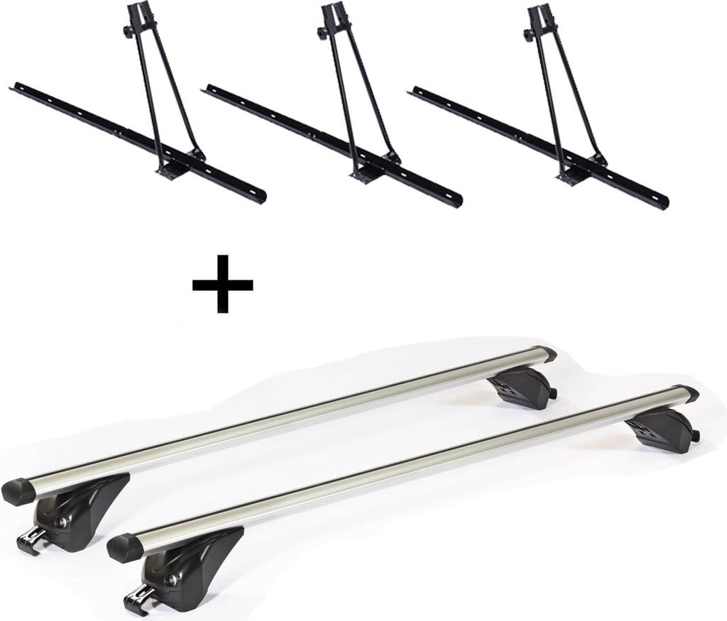 3x Fahrradträger ORION + Dachträger/Relingträger VDP KING1 kompatibel mit für Audi A4 (B9/8W) Allroad (5 Türer) ab 15