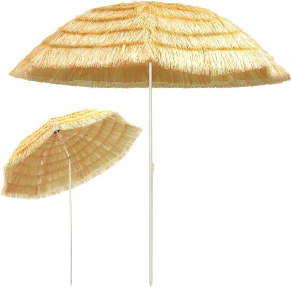 vidaXL Plážový slnečník Nature 300 cm v havajskom štýle Obrázok produktu 