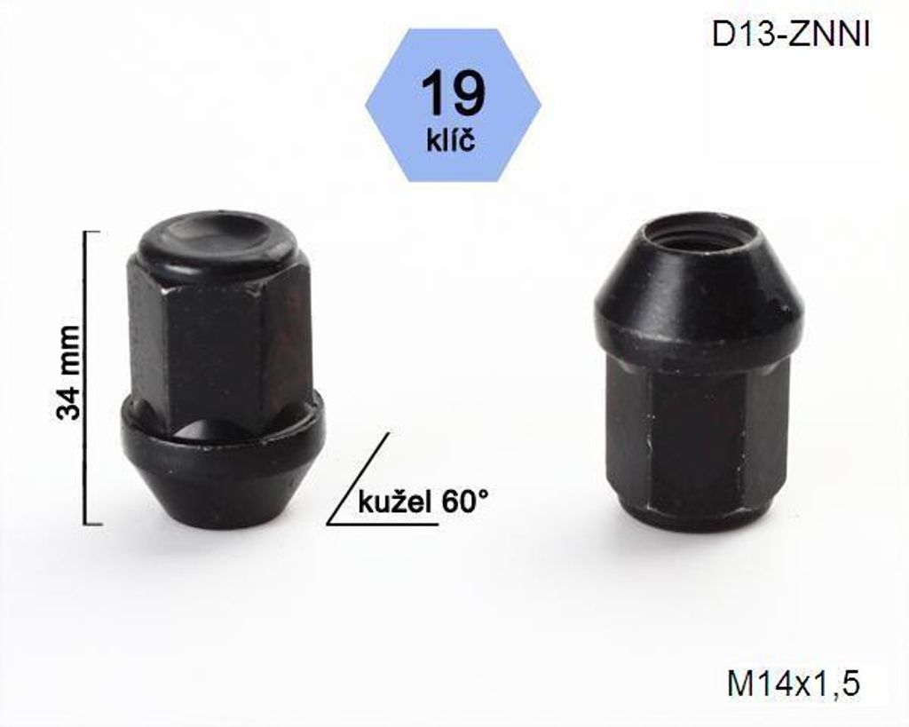 ALUTECHNIK Radmutter Satz M14 SW19 mm