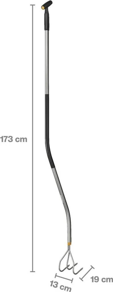 Fiskars 1076978 Coltivatore Ergonomico - Attrezzo Giardino Manico Curvo