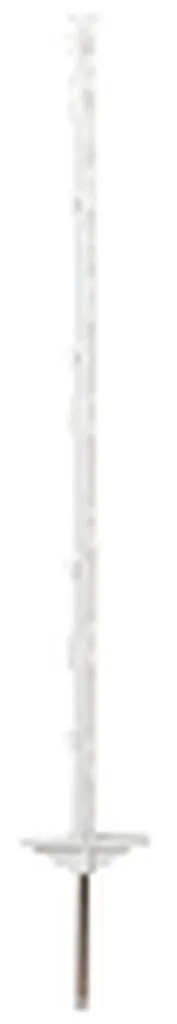 Piquet de clôture électrique blanc 104 cm avec pointe métal renforcée