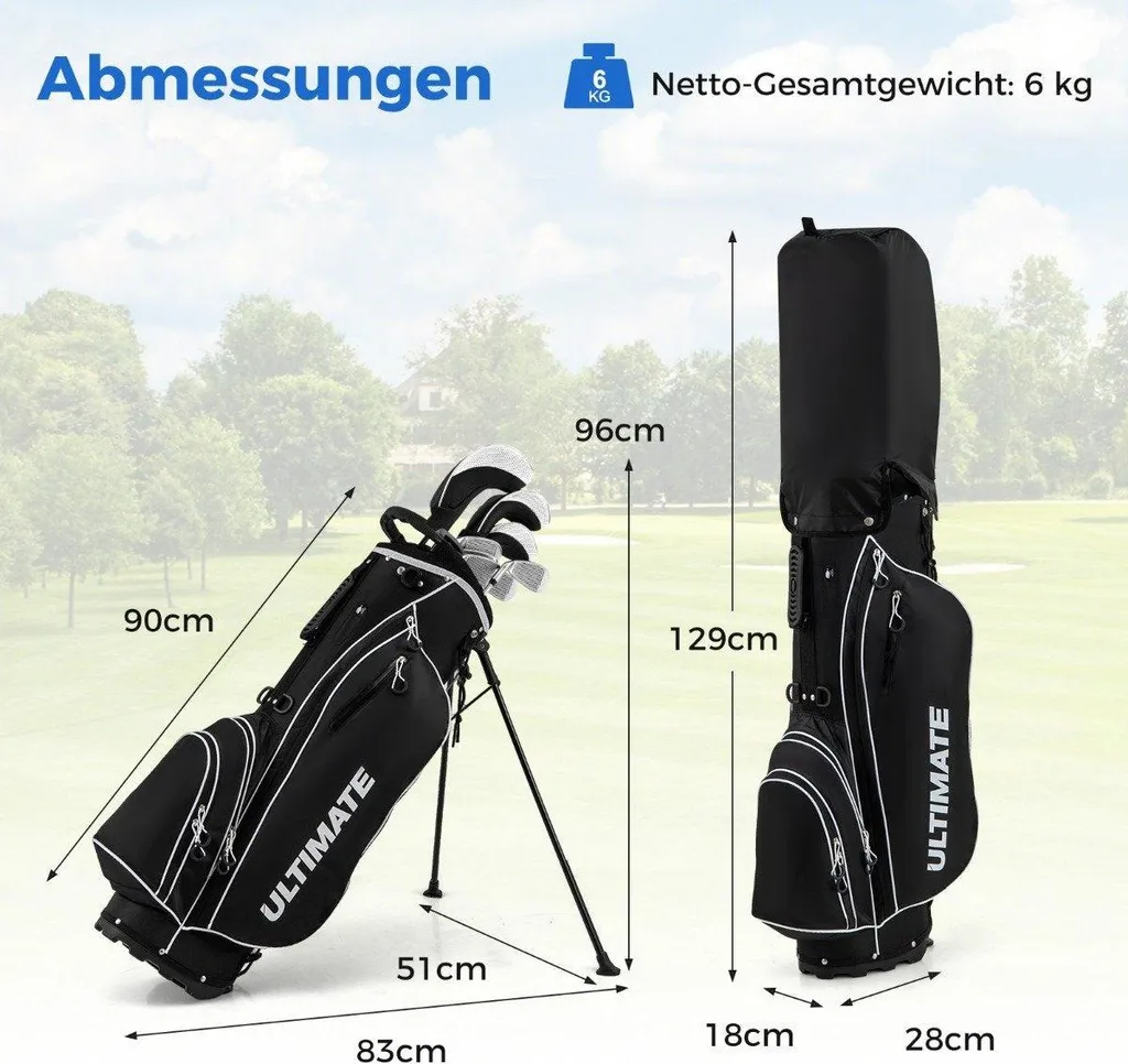 Pack golf débutant homme 10 pièces droitier - Idéal pour le parcours