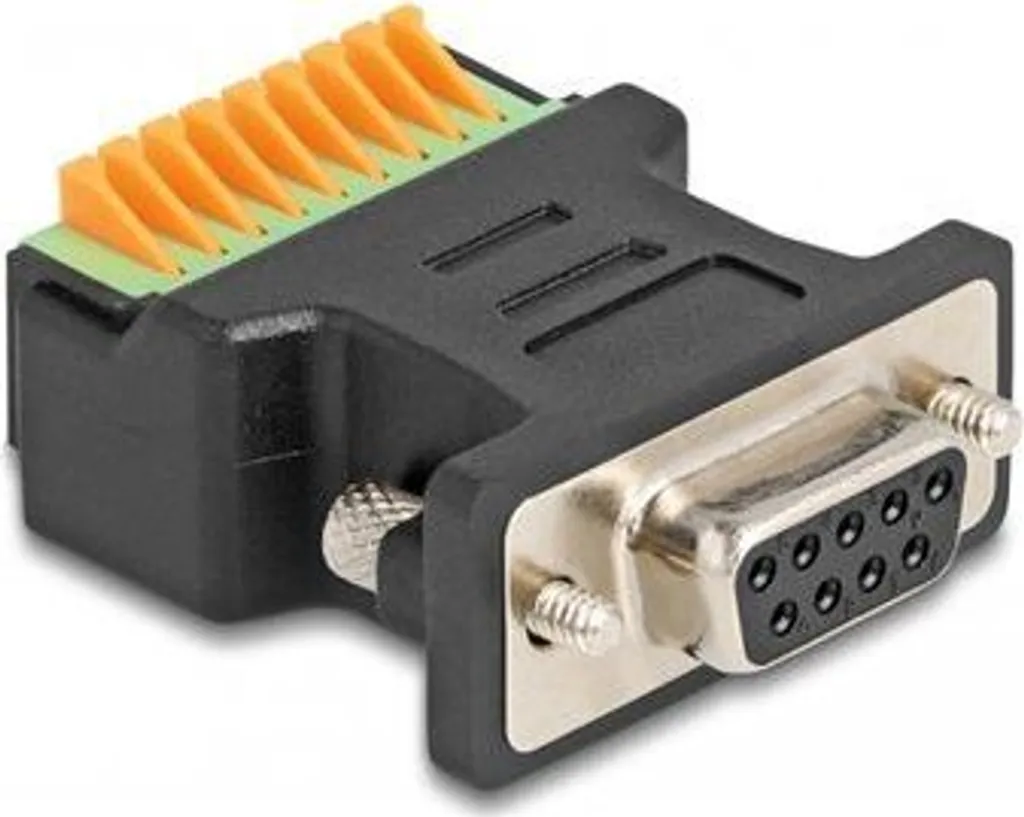 Delock 66559: Adattatore Seriale DB9 Femmina a Morsettiera Rapida