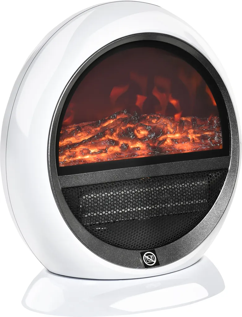 Chauffage d'appoint électrique design blanc avec simulation de flammes