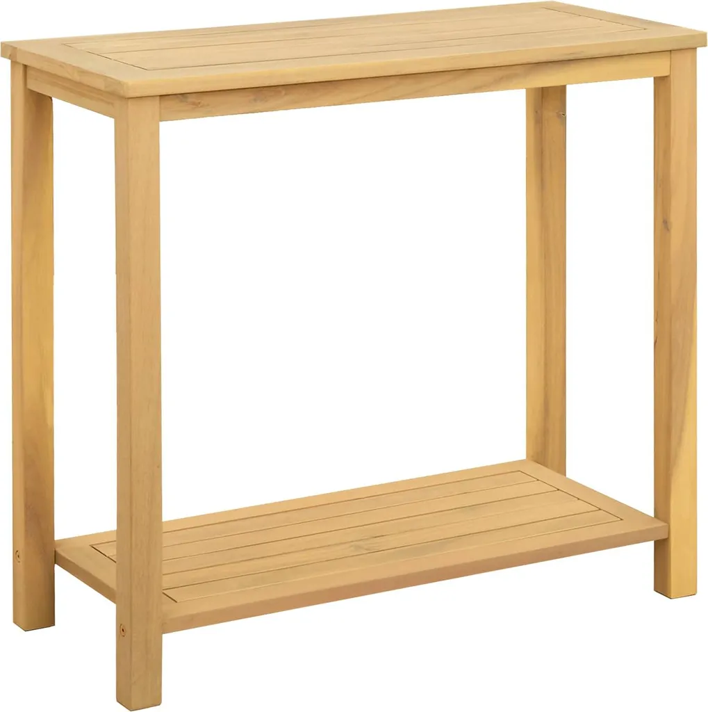 Consolle Esterno Acacia Chiaro 80x35x75 cm - Design Minimal Giardino