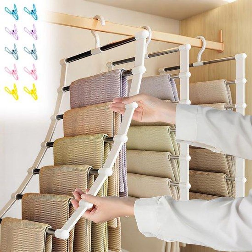 Multifunktionelle Kleiderbügel für Hosen und Accessoires