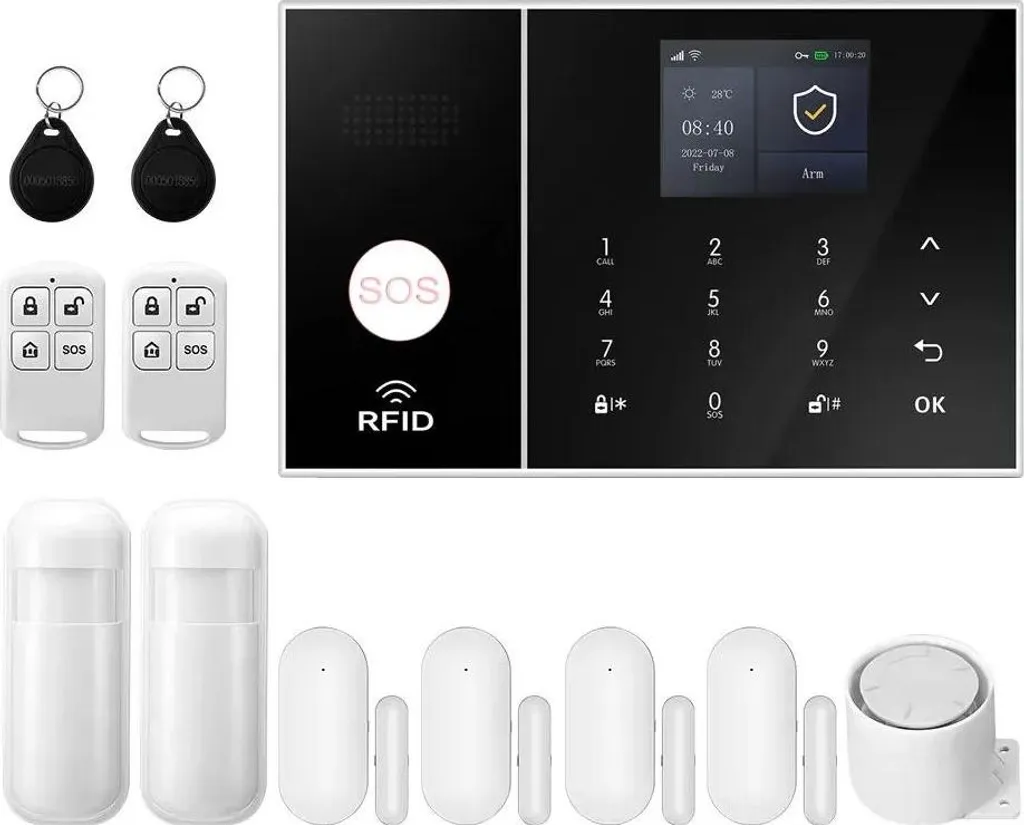 Kit Antifurto Wireless WiFi + GSM 2G - Integrazione Domotica Totale