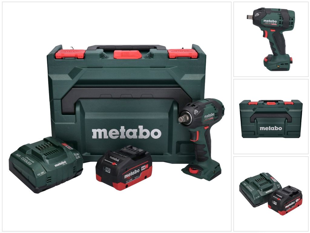 Metabo SSW 18 LTX 300 BL Akku Schlagschrauber 18 V 300 Nm 1/2" Brushless + 1x Akku 5,5 Ah + Ladegerät + metaBOX