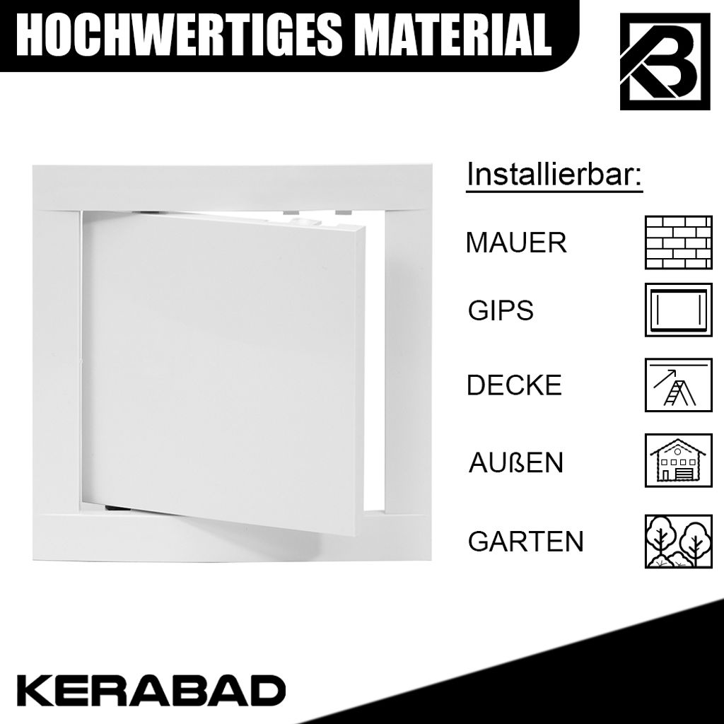 Revisionsklappe aus Stahlblech HxB:300x300mm Produktbild 4