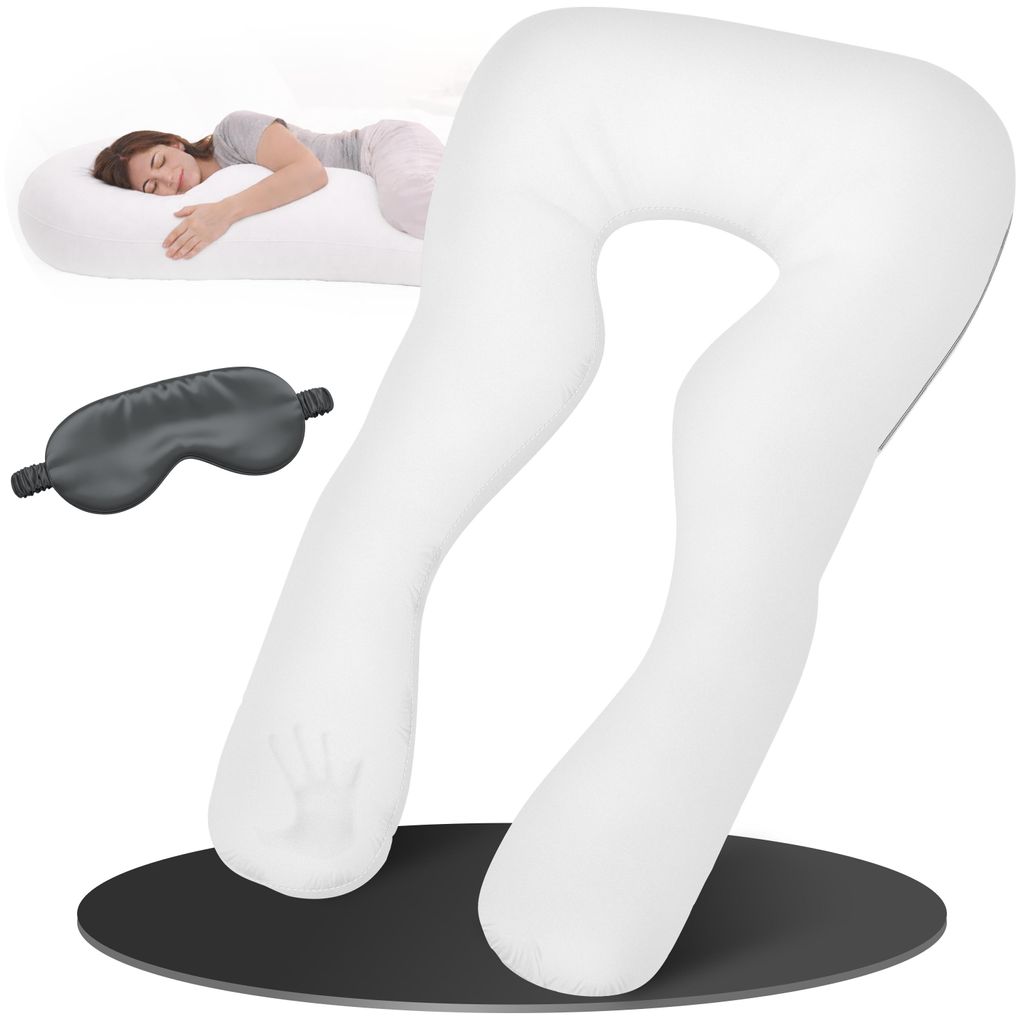 Oreiller ELONEO pour dormir sur le côté avec housse, Image du produit 