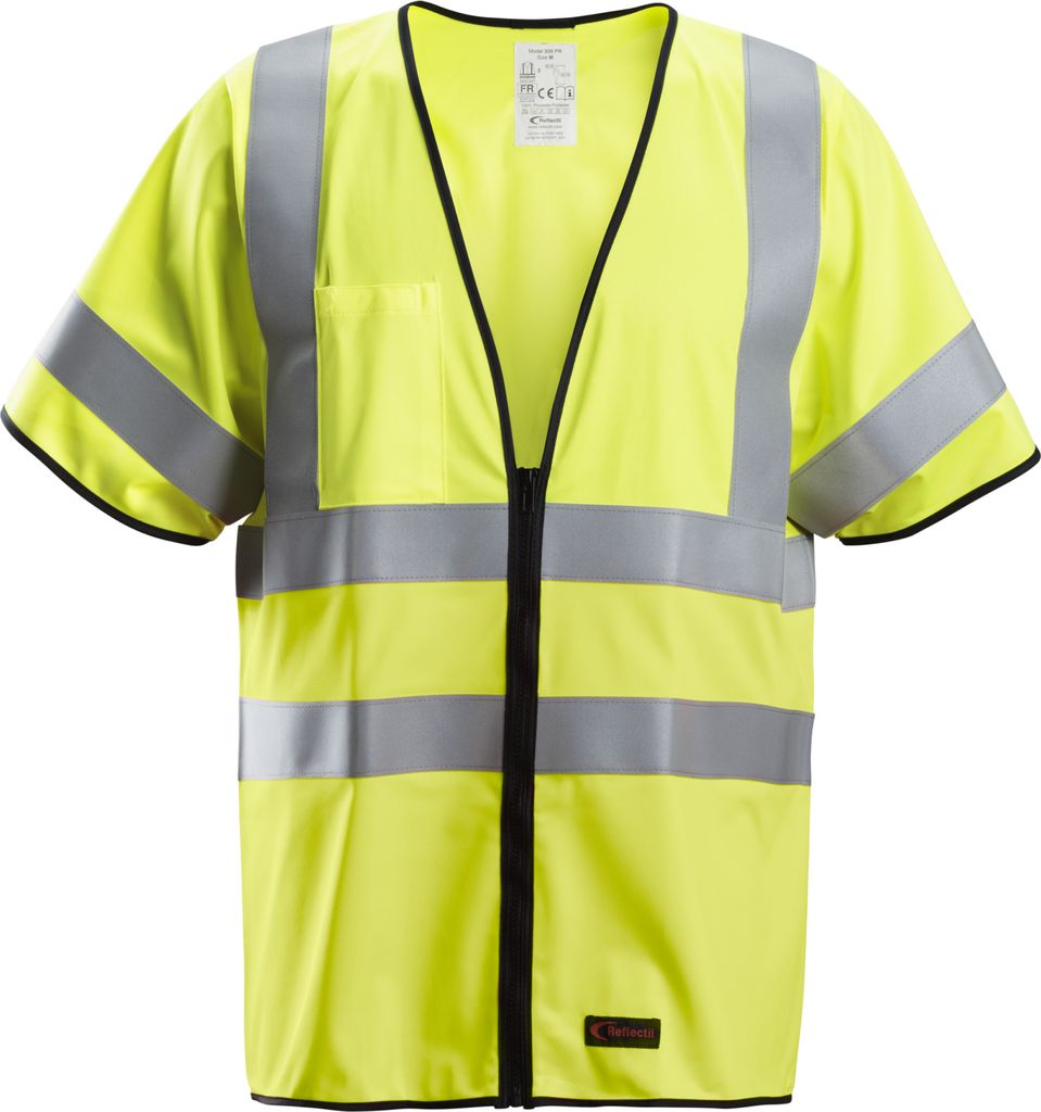Snickers ProtecWork Hi-Vis Weste, Kl. 3, EN 14116, 20471 High-Vis Gelb-M