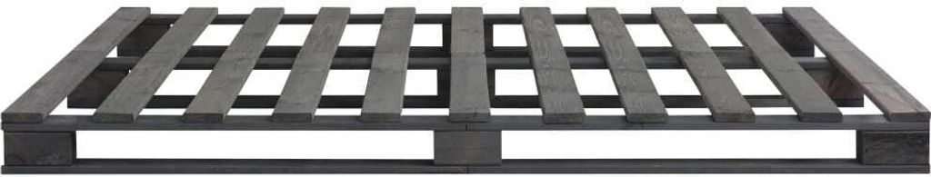 Hochwertigen Möbel Klassische Betten - Grau Palettenbett/Bettgestell - Doppelbett Grau Massivholz Kiefer 200×200cm NEU2448379