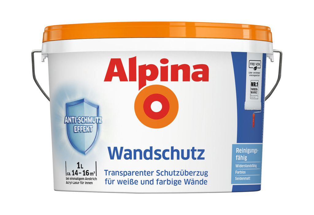Alpina Schutzanstrich Wandschutz transparent 1 L Produktbild 