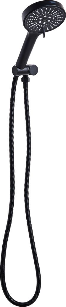 BELIANI Duschkopf mit Brauseschlauch Schwarz ABS Edelstahl 6 Strahlarten Modern Klassisch Handbrause Set für Badezimmer Dusche