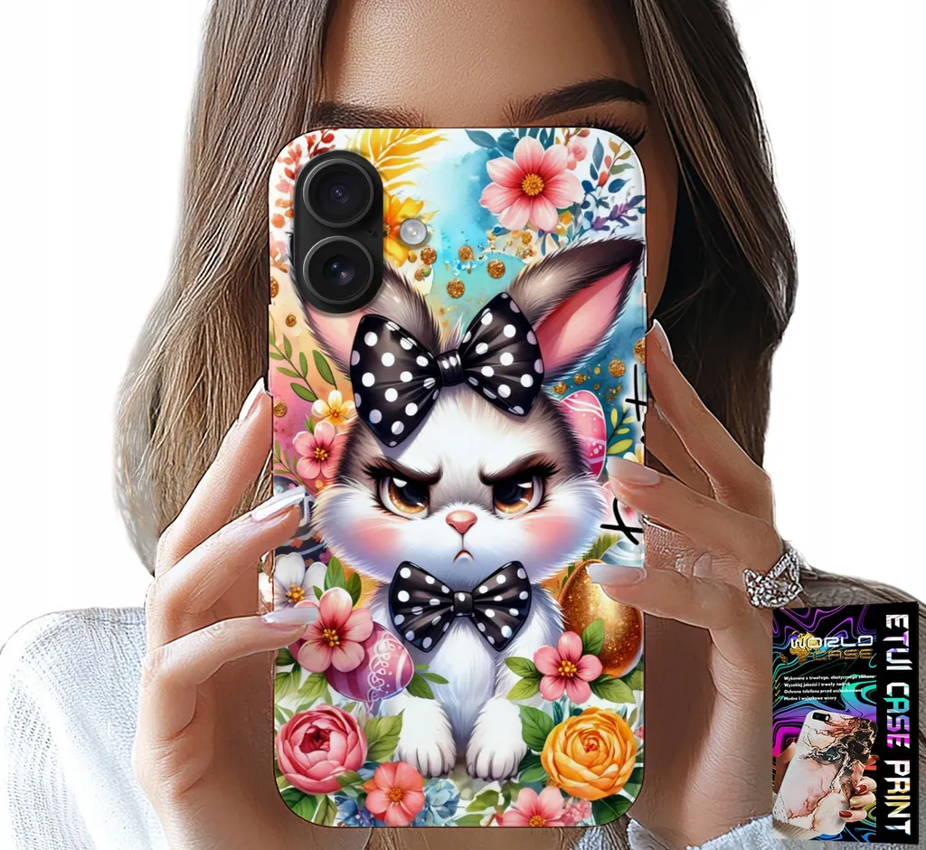 Cover iPhone 16 Plus Pasqua + Vetro: Look Easter Bunny Super Cool