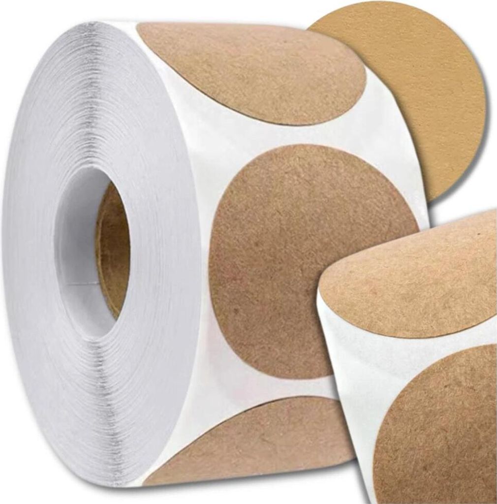 Papierowe naklejki na prezenty DIY, słoiki, koperty, 500 Zdjęcie produktu 