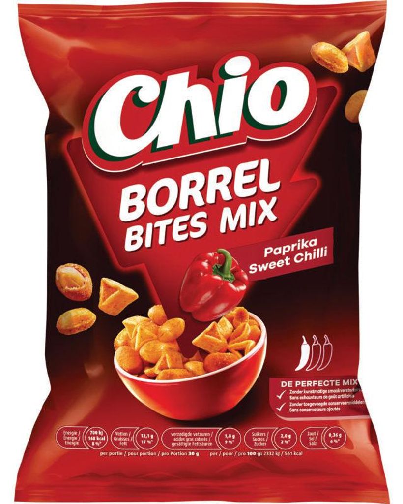 Chio Borrel Bites Paprika Sweet Chili 240g – chrupiące Zdjęcie produktu 