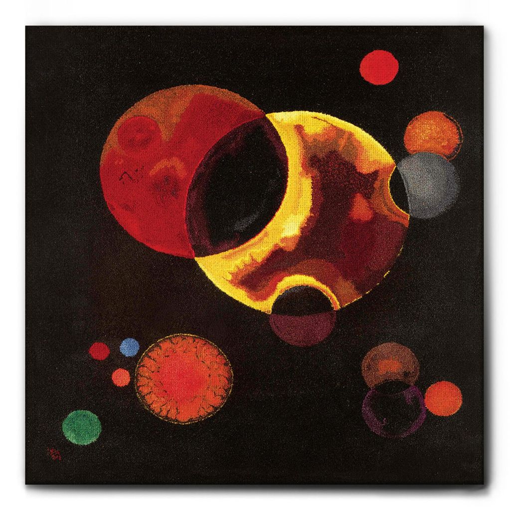Giallobus - Schwere Felgen - Vassily Kandinsky - 100L x 100B cm - Bild - Leinwand mit Standardrahmen