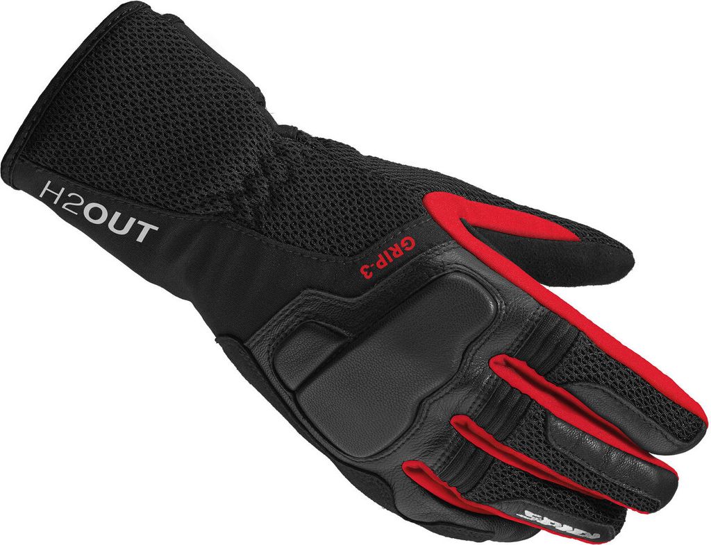 Spidi Grip 3 H2Out Damen Motorrad Handschuhe, schwarz/rot, L