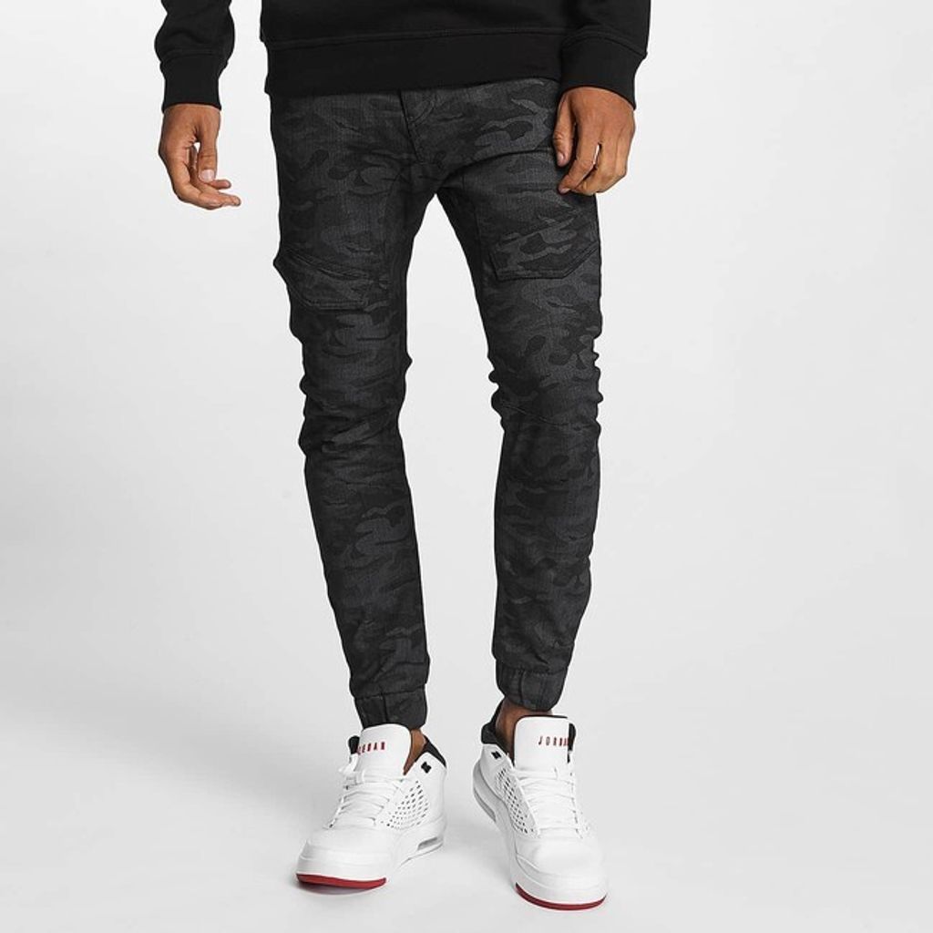 Who Shot Ya? - Herren K205 Camouflage Slim Fit Cargohose - GRAY - W33