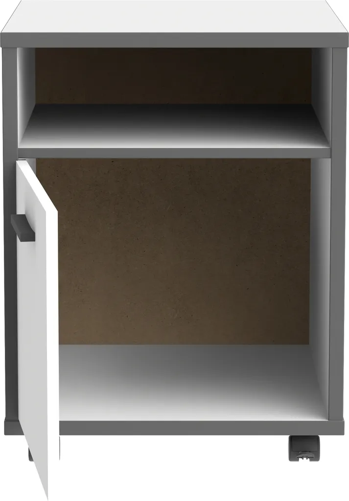 Rollcontainer KEFLAVIK Blanc et Anthrazit - Caisson de Bureau Mobile
