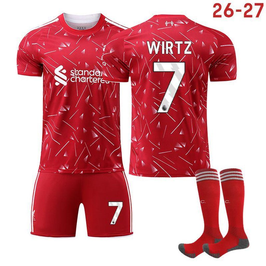 #7 WIRTZ 26-27 Liverpool home game football jersey for Kids Produktbild 